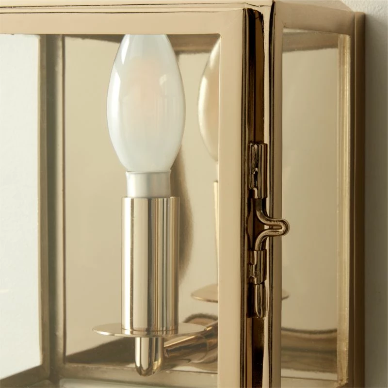 Denver Indoor/Outdoor Polished Brass Wall Sconce 6 Denver Indoor/Outdoor Polished Brass Wall Sconce - Image 4