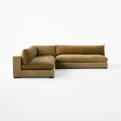 Deseo 3-Piece Modular Copper Brown Performance Velvet Sectional Sofa -marin sHOP Deseo3PcCpprSectSofaSDSSF23