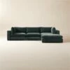 Deseo 4-Piece Modular Charcoal Grey Performance Velvet Sectional Sofa -marin sHOP Deseo4PcChrcVlvtSectSofaSHF23