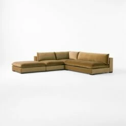 Deseo 4-Piece Modular Copper Brown Performance Velvet Sectional Sofa With Loveseat -marin sHOP Deseo4PcCpprAptSctSofa3QSSF23