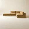 Deseo 4-Piece Modular Copper Brown Performance Velvet Sectional Sofa With Loveseat -marin sHOP Deseo4PcCpprAptSctSofaSHF23