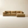 Deseo 4-Piece Modular Copper Brown Performance Velvet Sectional Sofa -marin sHOP Deseo4PcCpprSectSofaSHF23
