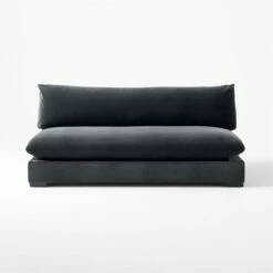 Deseo Charcoal Grey Performance Velvet Armless Loveseat 9 Deseo Charcoal Grey Performance Velvet Armless Loveseat -marin sHOP DeseoChcVltArmlessLvstSOSSF23