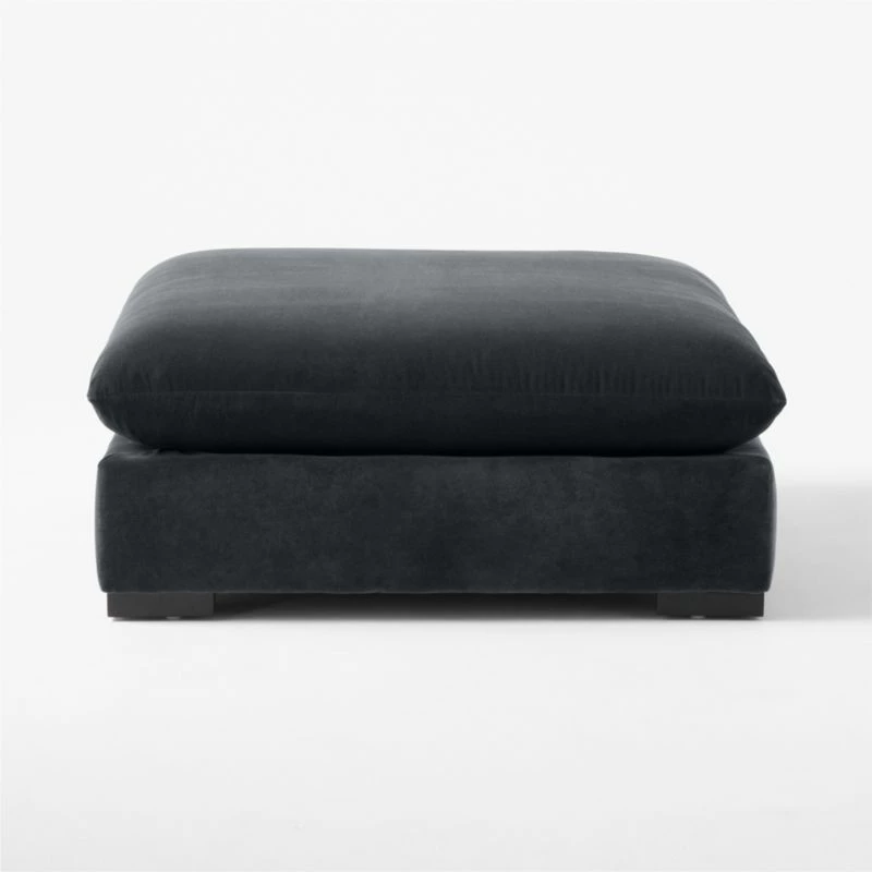 Deseo Charcoal Grey Performance Velvet Ottoman 6 Deseo Charcoal Grey Performance Velvet Ottoman - Image 4