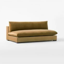 Deseo Copper Brown Performance Velvet Armless Loveseat -marin sHOP DeseoCpprArmlessLvst3QSSF23