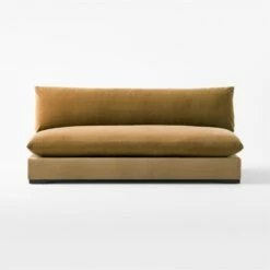 Deseo Copper Brown Performance Velvet Armless Loveseat -marin sHOP DeseoCpprArmlessLvstSOSSF23