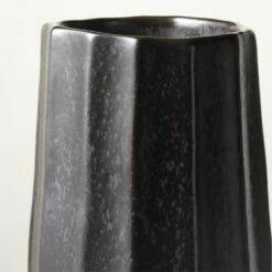 Desi Ribbed Black Vase Tall 12 Desi Ribbed Black Vase Tall -marin sHOP DesiBlkRctvVaseAVSHS23