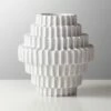 Dial Textured White Vase