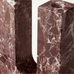 Double Red Marble Taper Candle Holder 12 Double Red Marble Taper Candle Holder -marin sHOP DoubleMrblTaperHolderAV2SHSS22