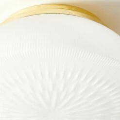 Dufrene Polished Brass Flush Mount Light -marin sHOP DufrenePldBrsFlushMountAVSHS23