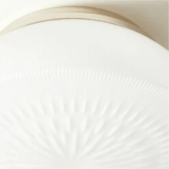 Dufrene Polished Nickel Flush Mount Light -marin sHOP DufrenePldNklFlushMountAVSHS23