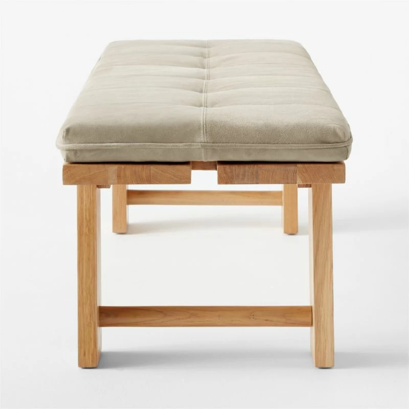 El Molino Oak Dining Bench With Suede Cushion 7 El Molino Oak Dining Bench With Suede Cushion - Image 5