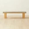 El Molino Oak Dining Bench With Suede Cushion -marin sHOP ElMolinoBenchWSdCshnSHS22