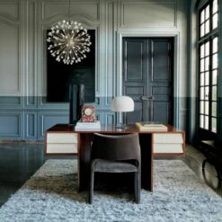 Ray Quartz Pendant Light -marin sHOP ElleLacqueredLinenDeskJN21 1x1