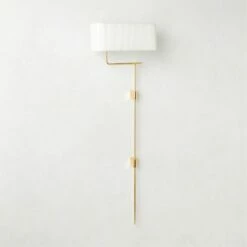 Elodie Polished Brass Wall Sconce Light Left-Facing