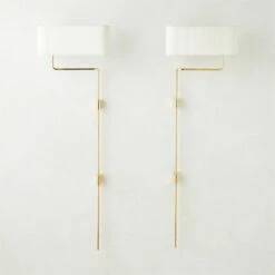 Elodie Polished Brass Wall Sconce Light Left-Facing -marin sHOP ElodiePlshdBrsWallSconceGrpFHF23