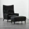 Embassy Black Lounge Chair 314 And Ottoman 310 Set -marin sHOP EmbassyBlackLoungeChairAVSHF21 1