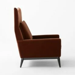 Embassy Bronze Brown Velvet Lounge Chair Model 314 -marin sHOP EmbassyBrzVltLngChairSDSSF23