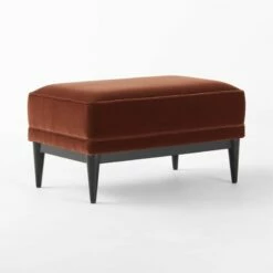 Embassy Bronze Brown Velvet Ottoman Model 310 -marin sHOP EmbassyBrzVltOttoman3QSSF23