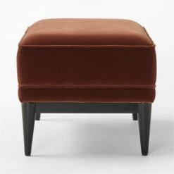 Embassy Bronze Brown Velvet Ottoman Model 310 -marin sHOP EmbassyBrzVltOttomanSDSSF23