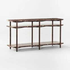Ember Red Marble Console Table -marin sHOP EmberRdMrblConsoleTable3QSSF22