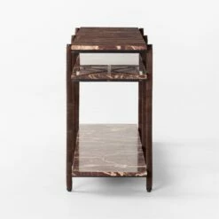 Ember Red Marble Console Table -marin sHOP EmberRdMrblConsoleTableSDSSF22