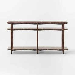 Ember Red Marble Console Table -marin sHOP EmberRdMrblConsoleTableSOSSF22