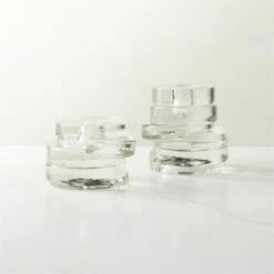 Emitt Cast Glass Taper Candle Holder Small -marin sHOP EmittCtGlsTaperHolderGrpFHS23