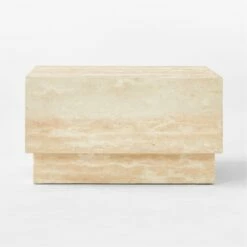 Enyo Square Travertine Side Table -marin sHOP EnyoTrvrtnSideTableSDSSS23