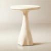 Espira Round Cream Marbled Resin Side Table -marin sHOP EspiraCreamSideTableSHF23