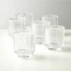 Ezra Glass Tealight Candle Holders Set Of 6 -marin sHOP EzraClearTealightHolderS6SHF21