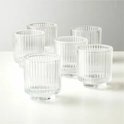 Ezra Glass Tealight Candle Holders Set Of 6