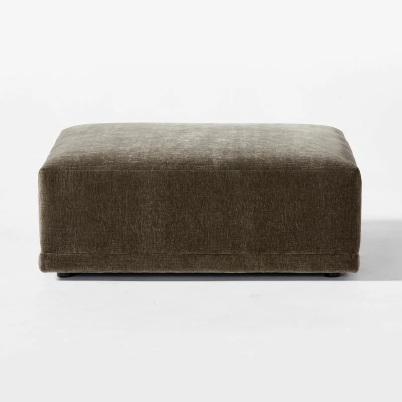 Faible Grey Performance Velvet Ottoman 5 Faible Grey Performance Velvet Ottoman - Image 3