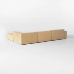 Faible 4-Piece Wheat Performance Velvet Sectional Sofa With Left Arm 12 Faible 4-Piece Wheat Performance Velvet Sectional Sofa With Left Arm -marin sHOP FaibleWhtVlvtLA4PcSect3QBSSS23