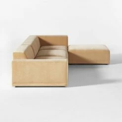 Faible 4-Piece Wheat Performance Velvet Sectional Sofa With Left Arm 11 Faible 4-Piece Wheat Performance Velvet Sectional Sofa With Left Arm -marin sHOP FaibleWhtVlvtLA4PcSectSDSSS23