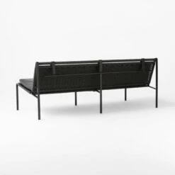 Fenn Black Cord And Leather Settee 12 Fenn Black Cord And Leather Settee -marin sHOP FennBlkLthrNCrdLoveseat3QBSSS22