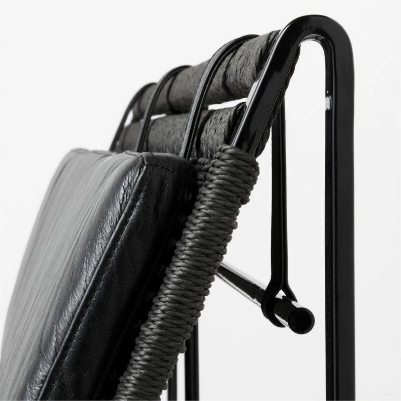 Fenn Black Cord And Leather Settee 8 Fenn Black Cord And Leather Settee - Image 6