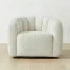 Fitz Channeled White Boucle Swivel Chair Set Of 2 -marin sHOP FitzCreamBclSwivelChrSHS23