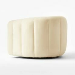 Fitz Channeled Cream Velvet Swivel Chair Set Of 2 -marin sHOP FitzCreamVelvetChair3QBSSF22
