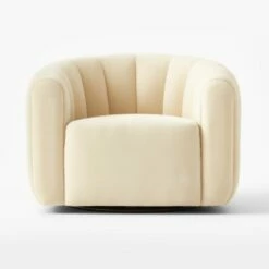 Fitz Channeled Cream Velvet Swivel Chair Set Of 2 -marin sHOP FitzCreamVelvetChairSOSSF22