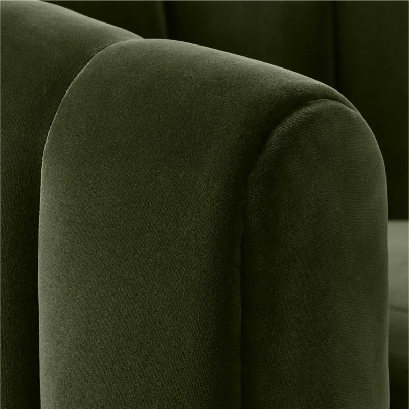 Fitz Channeled Green Velvet Swivel Chair Set Of 2 9 Fitz Channeled Green Velvet Swivel Chair Set Of 2 - Image 7