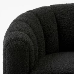 Fitz Channeled Black Boucle Swivel Chair 13 Fitz Channeled Black Boucle Swivel Chair -marin sHOP FitzTeddyBlkSwivelChairAVSSF23