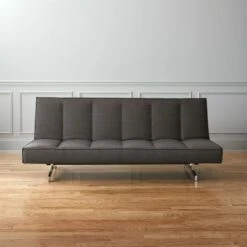 Flex Tufted Grey Sleeper Sofa