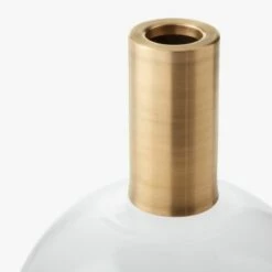 Florence Round Glass Vase -marin sHOP FlorenceBrassNGlassVaseAVF18