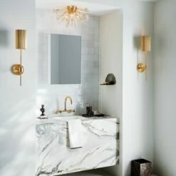 Fluted Gold Wall Sconce -marin sHOP FlutedGoldWallSconceNV20 1x1 1