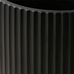 Fold Black Cement Indoor Planter With Tray Large 9 Fold Black Cement Indoor Planter With Tray Large -marin sHOP FoldBlkLrgCmntPlntrWTrayAV2SHS22