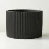Fold Black Cement Indoor Planter With Tray Large -marin sHOP FoldBlkLrgCmntPlntrWTraySHS22