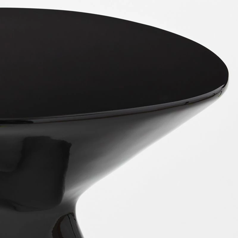 Forcella High-Gloss Black Cement Side Table 10 Forcella High-Gloss Black Cement Side Table - Image 8
