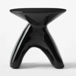 Forcella High-Gloss Black Cement Side Table 14 Forcella High-Gloss Black Cement Side Table -marin sHOP ForcellaBlkHiGlsSdTableSOSSS22