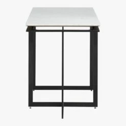 Fullerton Black Metal Desk With White Marble Top -marin sHOP FullertonMdlrDskW2LgsSDS18